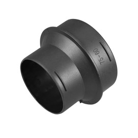 TUCKBOLD 60mm to 75mm Car Heater Warm Air Ducting Pipe Outlet Joiner Black Automotive Parts