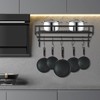 DYRABREST 24 Inch Wall Mounted Pot Rack with 10 Hooks,
