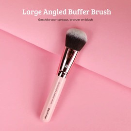 Boozyshop Pink &amp; Rose Gold Large Angled Buffer Brush