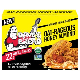 Dave's Killer Bread Oat-Rageous Honey Almond Organic Snack Bars, 4 Individually Wrapped Snack Bars