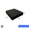 FoamTouch 4" Thick, 18" x 18" Charcoal High Density Foam,