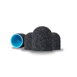 LALILL Sanding Caps LUX ABS 13 mm 60 Grit Pack of 50 Caps for the Milling Machine - Graphite Sanding Sleeves for Nail Modelling - Manicure Pedicure Podiatry - Sanding Belt for Foot Care
