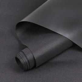 GoldWheel 1Yard(36"×60") Marine Waterproof Canvas Fabric 600 Denier Outdoor/Indoor Awning Fabric Anti-UV Blocks Heat, Reduce Glare for Boat Tent Shading Cushion, Black