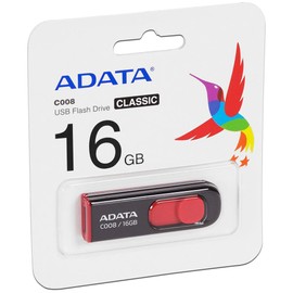 PSA Kit 40 Piezas Unidad Flash USB ADATA Serie C008 16 GB Modelo AC008-16G-RKD Color Negro con Rojo Pack de Flash Drives Deslizantes COMPUTO Y PAPELERIA