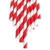 Majestic Red Jumbo Striped Smoothie Straws