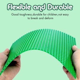 LATERN Pack of 16 Classic Building Block Base Plates, 12.5 cm x 25 cm, Large Building Plates, 16 x 32 Nubs, Stackable Building Plates for Building Blocks, 100% Compatible with All Major Brands (4