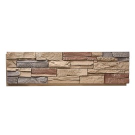 VEVOR Faux Stacked Stone Panel, 45.6 x 12.8 in Artificial Stone Wall Panels, High-Density PU Stones Siding Panel, Easy to Cut, Rock Panels for Interior and Exterior Decorations, Brick Red