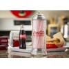 Tablecraft CC322 Coca-Cola Glass Straw Dispenser with Metal Lid, Small