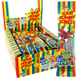 Sour Power Sortz Candy Straws, Sour Power Sortz Assorted, 1.75 oz (Pack of 24)