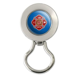 Firefighter Fire Rescue Maltese Cross Magnetic Metal Eyeglass ID Badge Holder