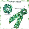 HIFANMM 2PCS Green Shamrock Hair Ties for Women Girls, St