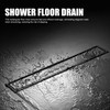 Shower Floor Drain 40cm Long Rectangular Prevent Backflow Odor Fast