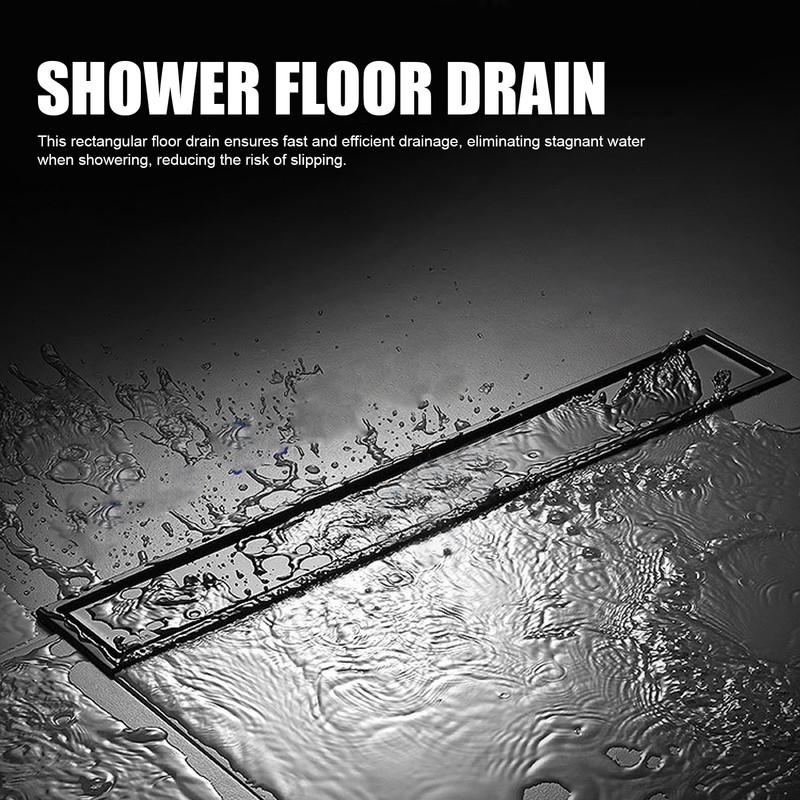 Shower Floor Drain 40cm Long Rectangular Prevent Backflow Odor Fast