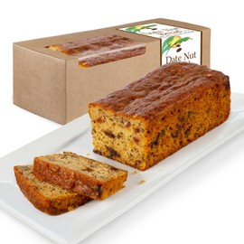 Beatrice Bakery Co Date Nut Breakfast Bread, Grandma's Freshly Made Premium Gourmet Cake With Chopped Dates and Crunchy Walnut Pieces, Serves 6-10 (16 oz)