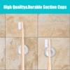 6 Pieces Toothbrush Holder with Suction Cup, Wall-Mounted Toothbrush Holder,