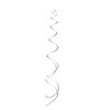 Solid Silver Plastic Hanging Swirl Decorations - 26'', Pack of