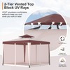 Patio Gazebo Tent Outdoor Canopy Shelter 10'x10' with Removable Netting,100
