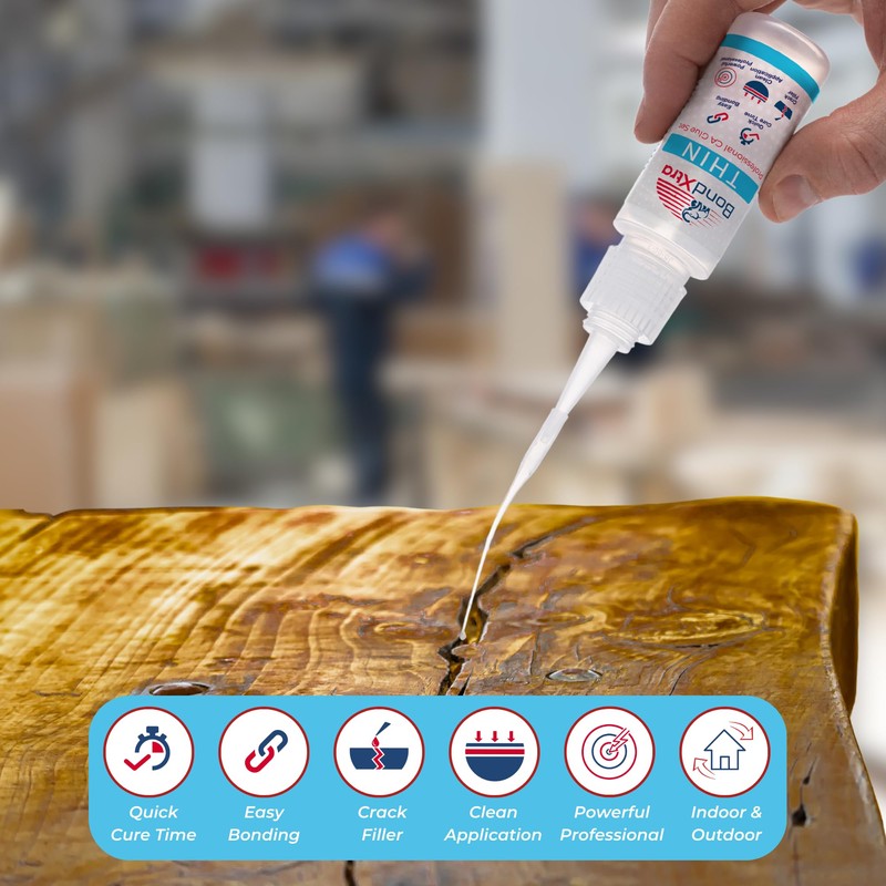 BondXtra Thin Viscosity 8 oz. Premium CA Glue for Woodworking