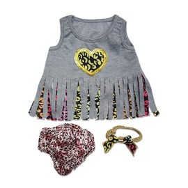 Wild and Free Party Outfit Fits Most 14" - 18" Build-a-Bear and Make Your Own Stuffed Animals