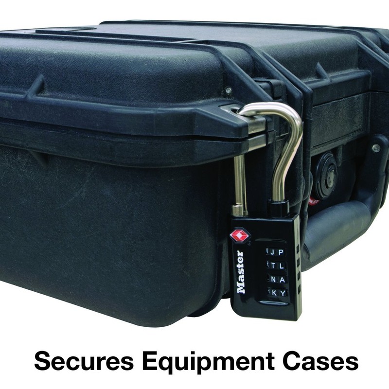 Master Lock 1.31 in. W Steel 4-Dial Combination Luggage Lock