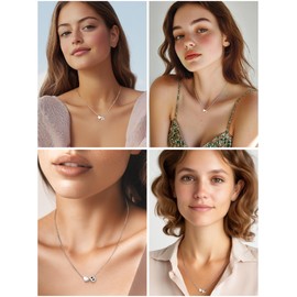 PROSILVER Sterling Silver K Letter Necklace Cool Pendant Chain Small Heart Necklace for Women