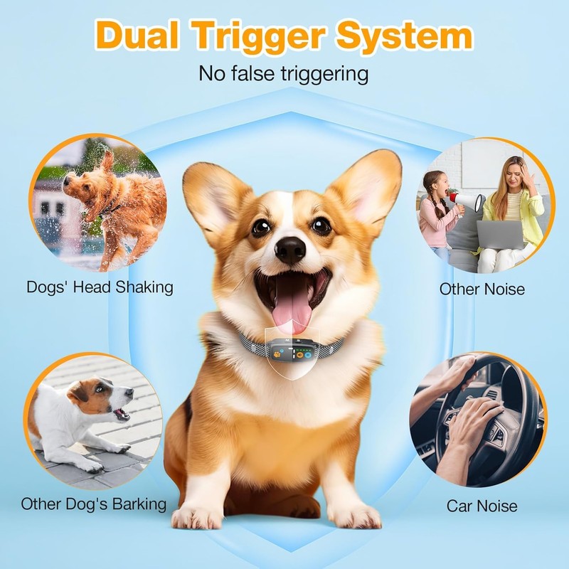 Anti Bark Collar for Small Dogs 5-15lbs, No Shock Barking