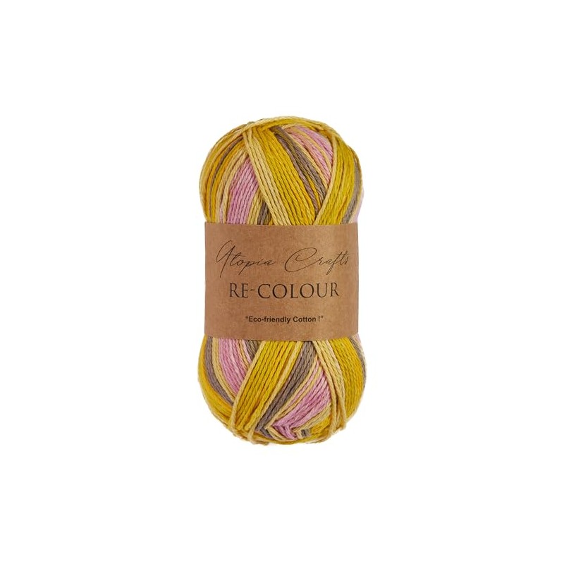 Utopia Crafts Re-Colour Knitting & Crochet Yarn 100g (Marigold Meadow)
