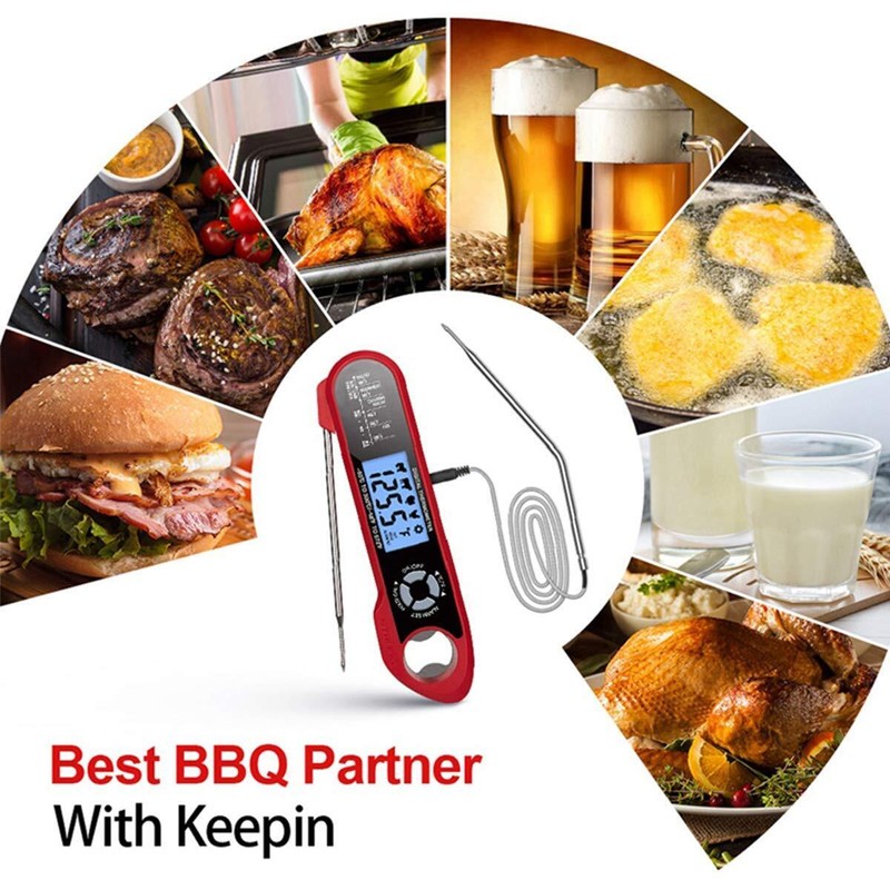 STRONG Digital Meat Thermometer for Cooking Smoker Oven Double-Probe Meat