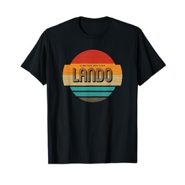 Lando Name Retro Vintage Sunset Limited Edition T-Shirt