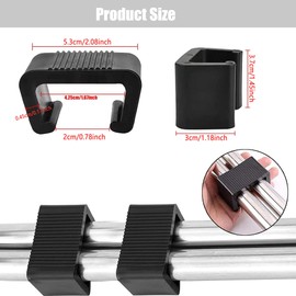 Furniture Connection Clamps Garden Furniture Connector for Garden Furniture Set Rattan Like Rattan Chair and Rattan Sofa, Outdoor Couch Patio Furniture Lounge Set Clips 4.25 cm, Pack of 5 (Black)