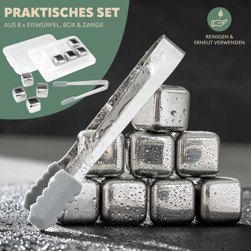 bremermann Ice Cube Set 10 Pieces // 8x Stainless Steel