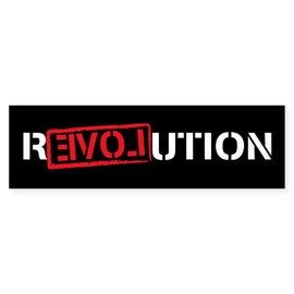 CafePress Ron Paul Revolution Sticker (Bumper) 10"x3" Rectangle Vinyl Bumper Sticker Car Decal
