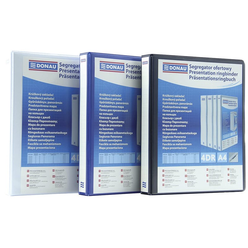 DONAU 2788204PL-10 Presentation Ring Binder Presentation / Blue / 4-D