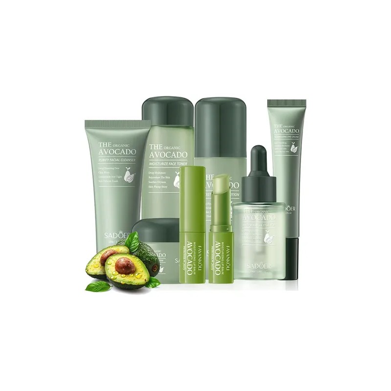 Kit Skincare Aguacate 7pz Tonico Suero Limpiador Balsamo Loc