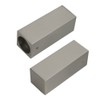 End cap, end piece cuboid for curtain rod, 20 mm