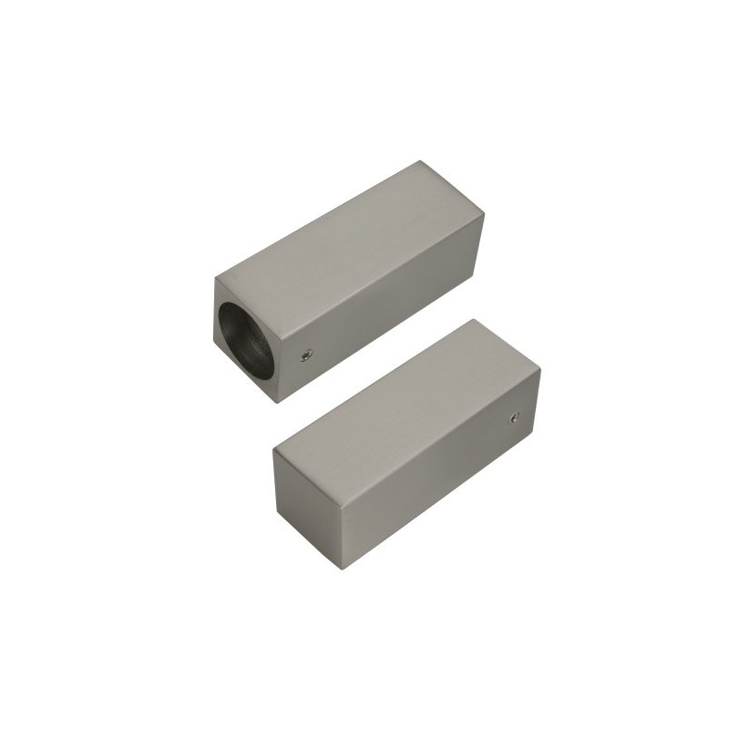 End cap, end piece cuboid for curtain rod, 20 mm