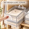 Transparent PVC Storage Box for Clothing – Foldable Steel-Frame Organizer