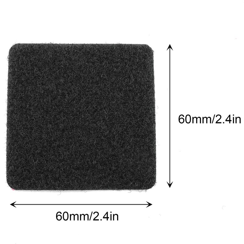 JCBIZ 25pcs Sofa Cushion Sheet Sticker Pads 60x60mm Rectangular Black