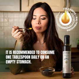 Prof Saracoglu Flaxseed Oil – Cold Pressed & Solvent-Free, Plant-Based Omega 3 Source with Lignans and Carotenoids, Vegan Oil for Daily Wellness, 8.45 fl oz