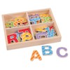 Bigjigs Toys Educational Wooden Magnetic Letters - Uppercase