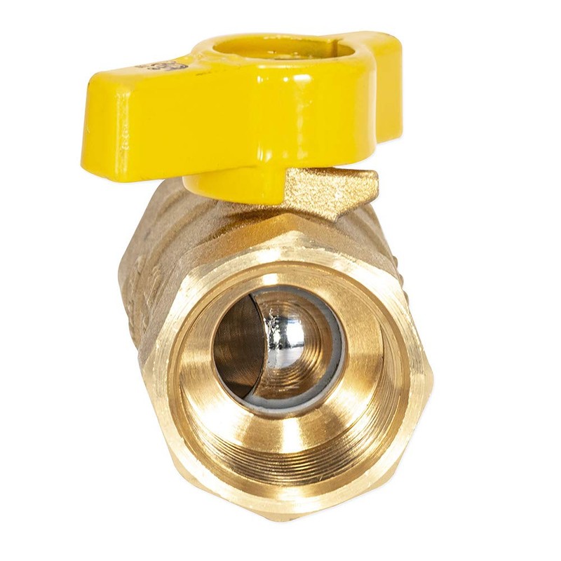 Eastman Straight Gas Brass Ball Valve, 3/4 in FIP x