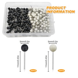 Push Pins World Map 600 Pieces Pins Pin Board Round Head Push Pins Black White Map Push Pins Pins for Cards Pin Board World Map