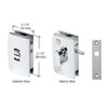 CRL Chrome Swinging Glass Door Lock with Indicator for 5/16" to 1/2" Glass