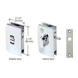 CRL Chrome Swinging Glass Door Lock with Indicator for 5/16" to 1/2" Glass