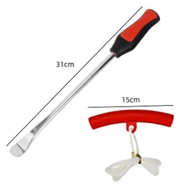 Ai-OUMLEEF Tire Spoon Lever, Tyre Mounting,Steel Tire Spoons Tool Set for Bike and Motorcycle, 3 Tire Spoons, 3 Rim Protectors, Valve Tool, Motorcycle Bike Tire Lever, Valve Cores