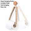 Classicseali Rope Toilet Roll Holder, Pasteable Rope Towel Holder, Industrial