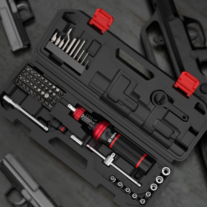 VANPO 1/4" Torque Screwdriver Set, 64 Pieces 10–80 in-lb Inch