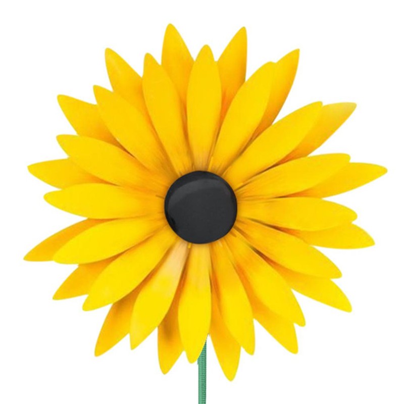 Sunflower Windmill Metal Windmill Garden Stake Wind Sculptures for Balcony