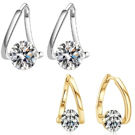 Irregular Fashion Light Luxury Earrings Jewelry for Women (Gold+silver, One size)