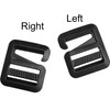 LUORNG G Hook 8PCS 4Pairs Black G-Hook Wave Buckles Backpack